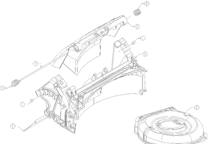 Deck Assembly Diagram and Parts List for 12A-B1BE752 2022 Yard Machines Lawn Mower